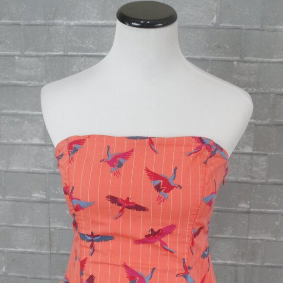 Free People Sunshine of Your Love Strapless Parrot Print Dress 6 - Picture 5 of 15